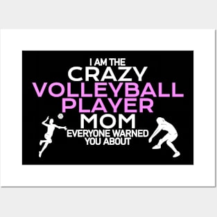 Crazy volleyball player mom Posters and Art